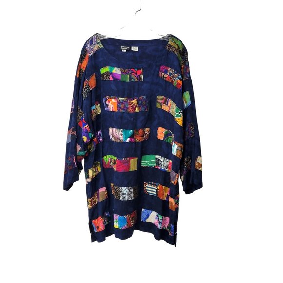 Native Wear Designs Art To Wear Patchwork Rayon Tunic Or Dress - Picture 6 of 6